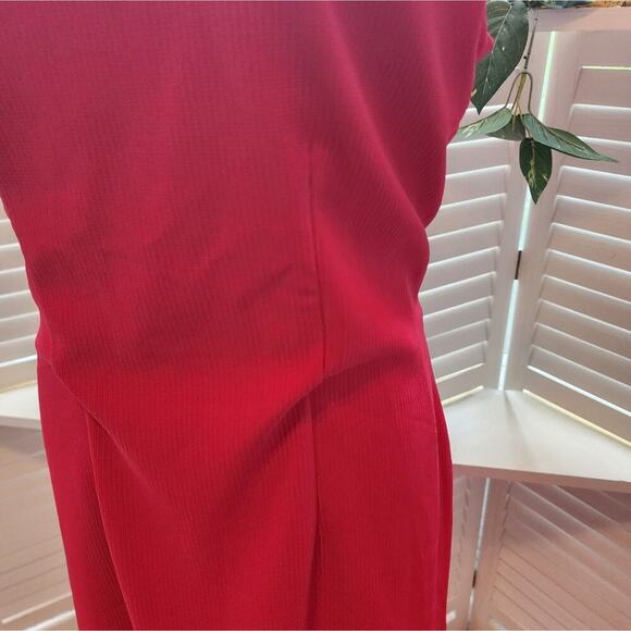 SOCIALITE NEW RED RIBBED OFF SOULDER MAXI (24) AVAILABLE IN SM & 1X - Picture 5 of 8